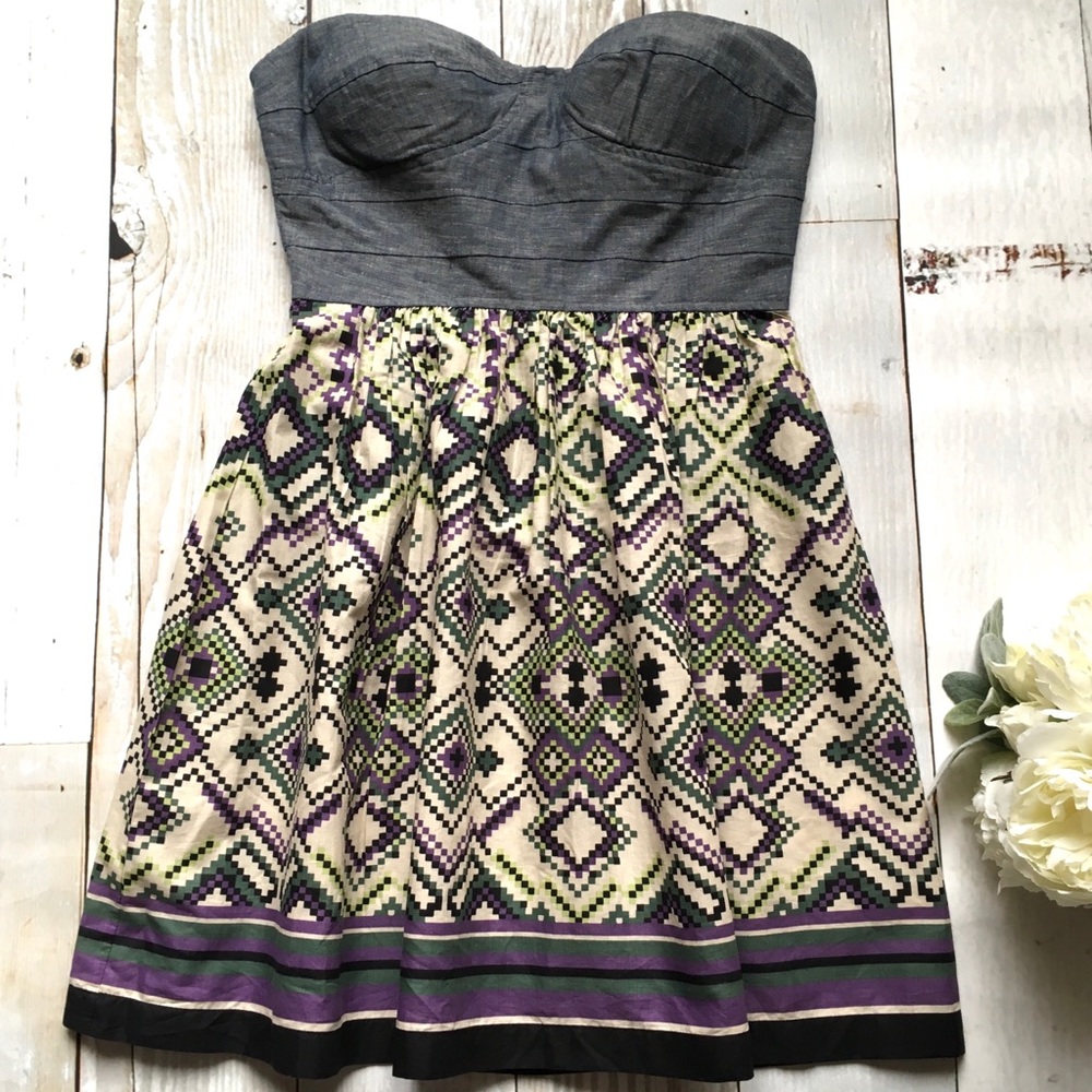 Johnny Martin Anthropologie Strapless Mini Dress